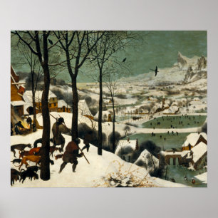 Pieter Bruegel de Ouderen - Jagers in de sneeuw Poster