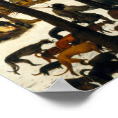 Pieter Bruegel de Ouderen - Jagers in de sneeuw Poster (Hoek)