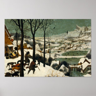Pieter Bruegel de Ouderen - Jagers in de sneeuw Poster
