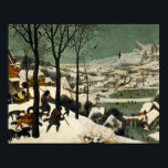 Pieter Bruegel de Ouderen - Jagers in de sneeuw Poster<br><div class="desc">Hunters in the Snow (Winter) door Pieter Bruegel the Elder, 1565. Olie op het eiken paneel.</div>