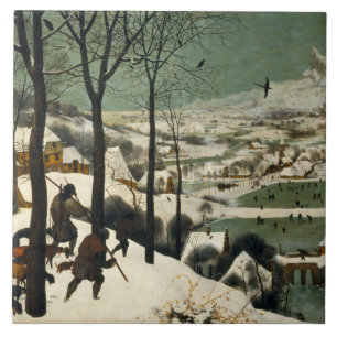 Pieter Bruegel de Ouderen - Jagers in de sneeuw Tegeltje
