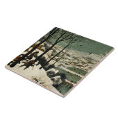 Pieter Bruegel de Ouderen - Jagers in de sneeuw Tegeltje (Zijkant)