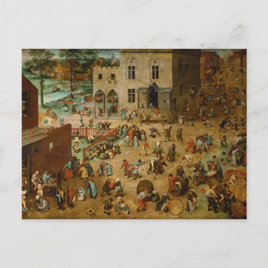 Pieter Bruegel de Ouderen - Kinderspelen Briefkaart (Voorkant)