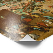 Pieter Bruegel de Ouderen - Kinderspelen Foto Afdruk (Hoek)