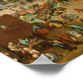 Pieter Bruegel de Ouderen - Kinderspelen Poster (Hoek)