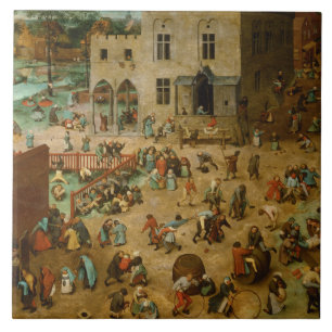Pieter Bruegel de Ouderen - Kinderspelen Tegeltje