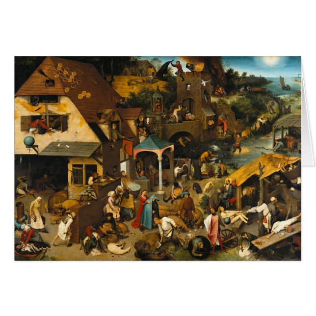 Pieter Bruegel de Ouderen - Netherlandish Proverbs (Voorkant Horizontaal)