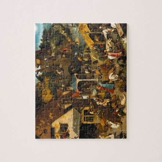 Pieter Bruegel de Ouderen - Netherlandish Proverbs Legpuzzel (Verticaal)