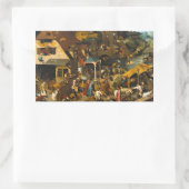 Pieter Bruegel de Ouderen - Netherlandish Proverbs Rechthoekige Sticker (Tas)