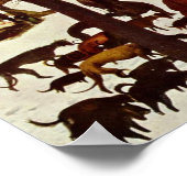 Pieter Bruegel Elder - De jagers in de sneeuw Poster (Hoek)