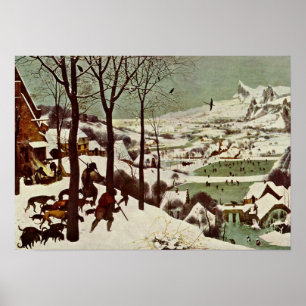 Pieter Bruegel Elder - De jagers in de sneeuw Poster