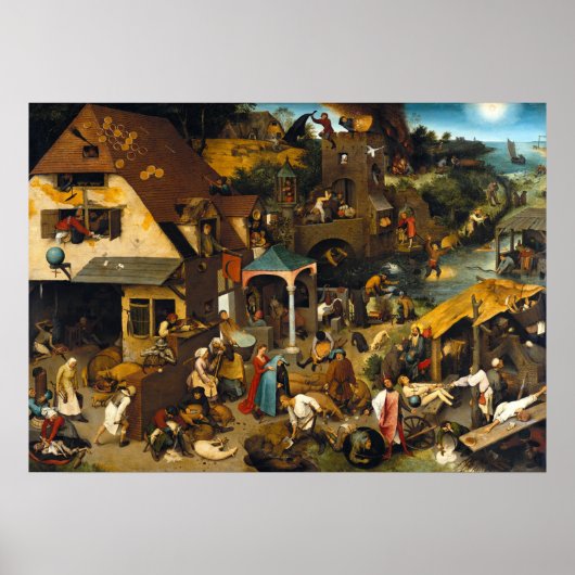 Pieter Bruegel Famous Visual Arts Netherland Prove Poster (Voorkant)