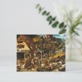 Pieter Bruegel het Nederlandse Ouderdoms Proverbs Briefkaart (Staand voorkant)