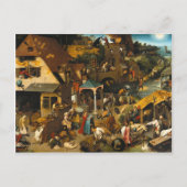 Pieter Bruegel het Nederlandse Ouderdoms Proverbs Briefkaart (Voorkant)