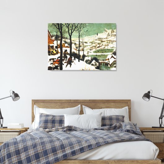 Pieter Bruegel Hunters in de sneeuw Canvas Afdruk (Insitu (Slaapkamer))