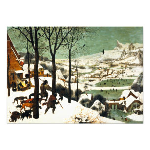 Pieter Bruegel Hunters in de sneeuw Foto Afdruk
