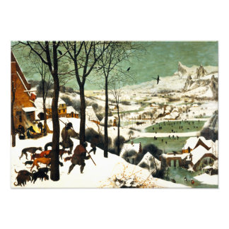 Pieter Bruegel Hunters in de sneeuw Foto Afdruk