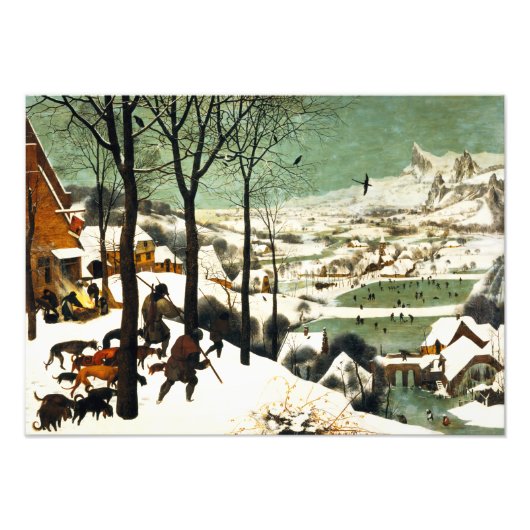Pieter Bruegel Hunters in de sneeuw Foto Afdruk (Voorkant)