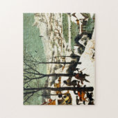 Pieter Bruegel Hunters in de sneeuwpuzzel Legpuzzel (Verticaal)