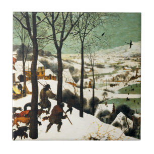 Pieter Bruegel Hunters in de sneeuwTegel Tegeltje