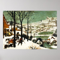Pieter Bruegel Hunters in het sneeuwPoster