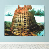 Pieter Bruegel is de 'kleine' toren van Babel Canvas Afdruk (Insitu (Houten vloer))