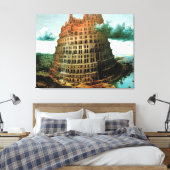 Pieter Bruegel is de 'kleine' toren van Babel Canvas Afdruk (Insitu (Slaapkamer))