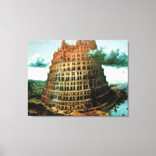 Pieter Bruegel is de 'kleine' toren van Babel Canvas Afdruk