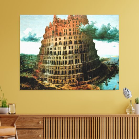 Pieter Bruegel is de 'kleine' toren van Babel Canvas Afdruk (Insitu (Woonkamer))