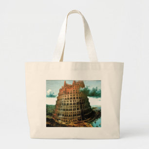 Pieter Bruegel is de 'kleine' toren van Babel Grote Tote Bag