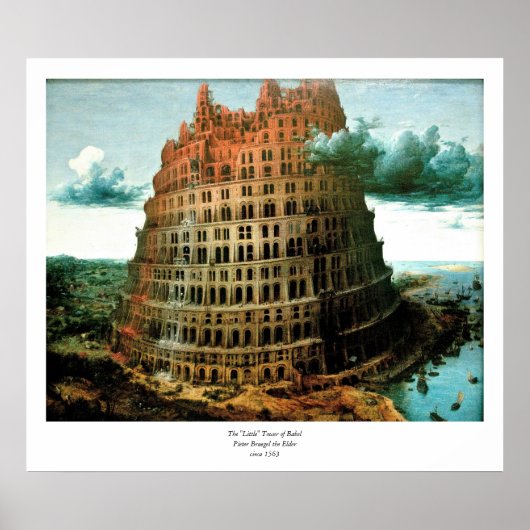 Pieter Bruegel is de 'kleine' toren van Babel Poster (Voorkant)
