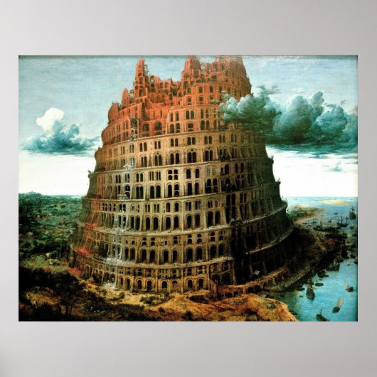 Pieter Bruegel is de 'kleine' toren van Babel Poster (Voorkant)