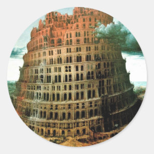 Pieter Bruegel is de 'kleine' toren van Babel Ronde Sticker