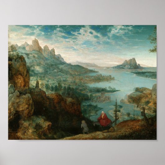 Pieter Bruegel - Landscape with flight into Egypt Poster (Voorkant)