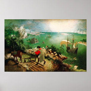 Pieter Bruegel Landscape with the Fall of Icarus Poster