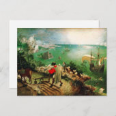 Pieter Bruegel Landschap met de Herfst van Icarus Briefkaart (Voorkant / Achterkant)
