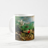 Pieter Bruegel Landschap met de Herfst van Icarus Koffiemok (Voorkant links)