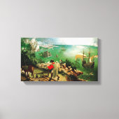 Pieter Bruegel Landschap met Herfst Icarus Canvas Afdruk (Voorkant)