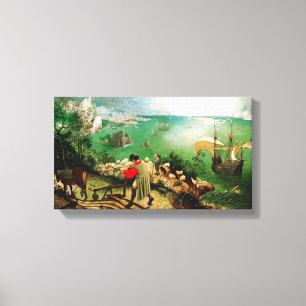 Pieter Bruegel Landschap met Herfst Icarus Canvas Afdruk