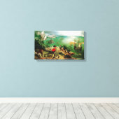 Pieter Bruegel Landschap met Herfst Icarus Canvas Afdruk (Insitu (Houten vloer))