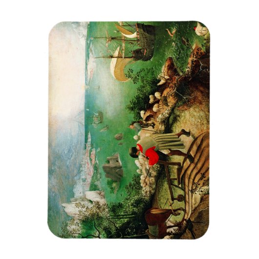 Pieter Bruegel Landschap met Herfst Icarus Magneet (Verticaal)