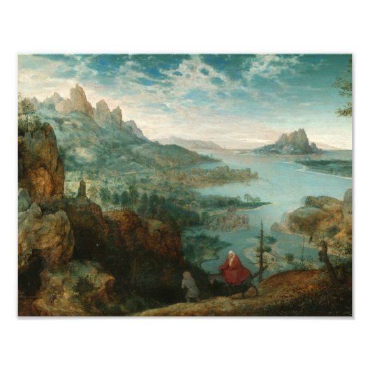 Pieter Bruegel - Landschap met vlucht naar Egypte Foto Afdruk (Voorkant)
