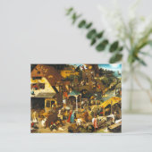 Pieter Bruegel Netherlandish Proverbs Briefkaart (Staand voorkant)
