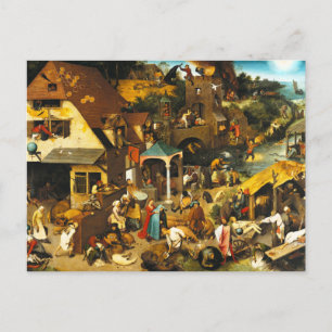 Pieter Bruegel Netherlandish Proverbs Briefkaart