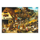 Pieter Bruegel Netherlandish Proverbs Foto Afdruk (Voorkant)