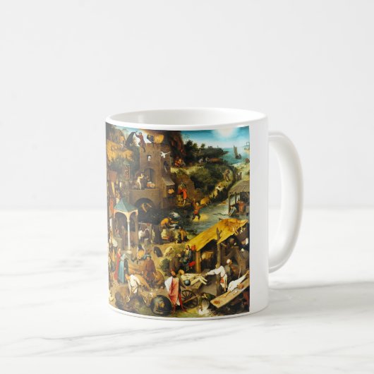 Pieter Bruegel Netherlandish Proverbs Mok (Voorkant rechts)