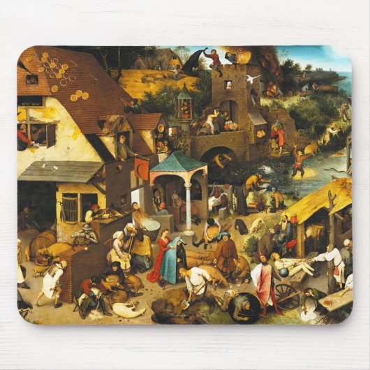 Pieter Bruegel Netherlandish Proverbs Muismat (Voorkant)