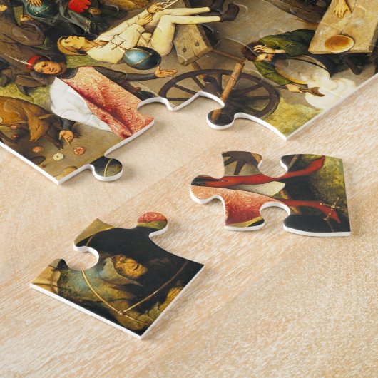 Pieter Bruegel Netherlandish Proverbs Puzzle Legpuzzel (Zijkant)