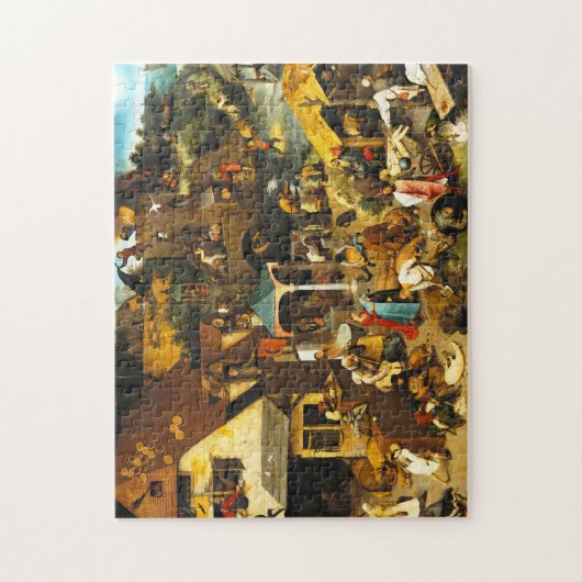 Pieter Bruegel Netherlandish Proverbs Puzzle Legpuzzel (Verticaal)