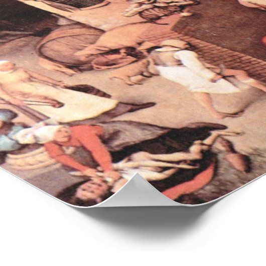 Pieter Bruegel-The Dutch proverbs Poster (Hoek)